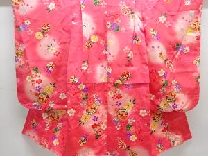 毬に花模様子供着物(重ね衿・長襦袢付き)